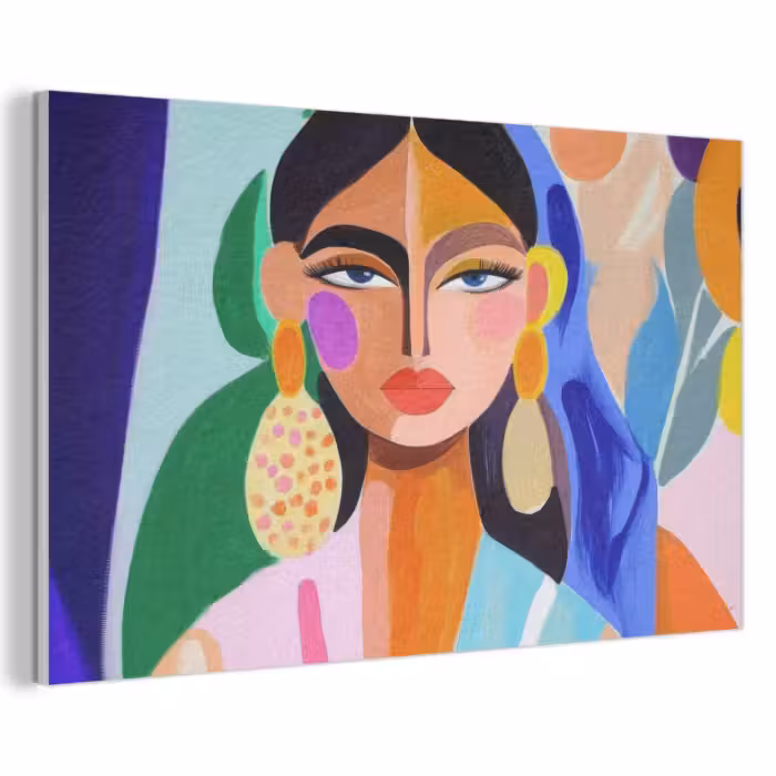 Akoestisch schilderij - Portret - Vrouw - Modern