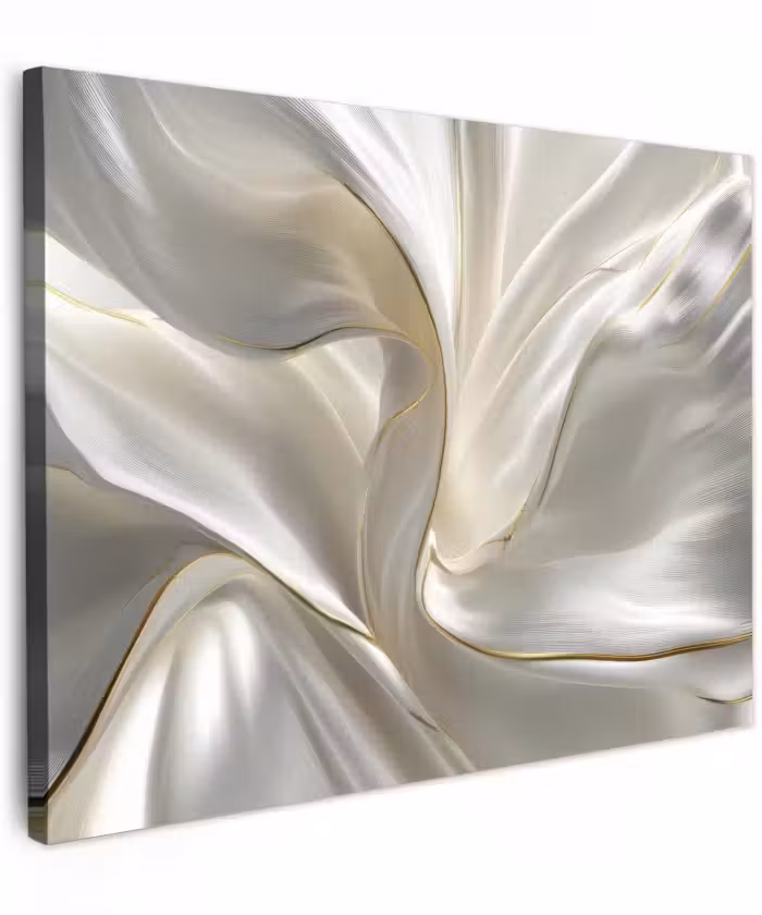 Canvas schilderij - Stof - Plooien - Goud