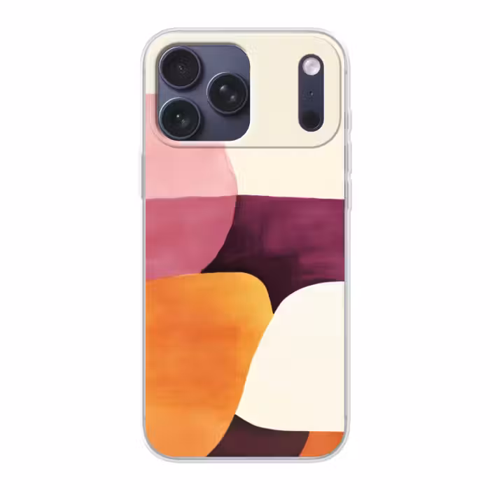 Telefoonhoesje Softcase - Abstracte Vormen Aquarel