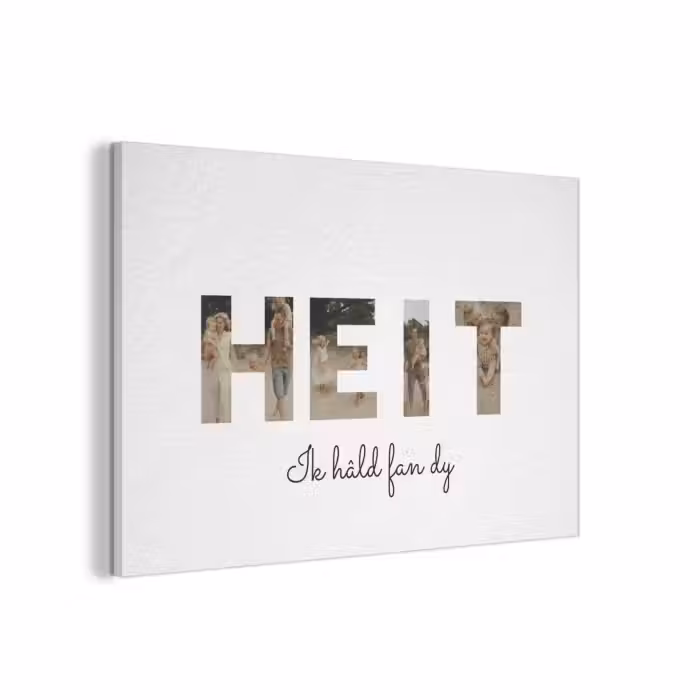 Akoestisch schilderij - Heit - Lettercollage