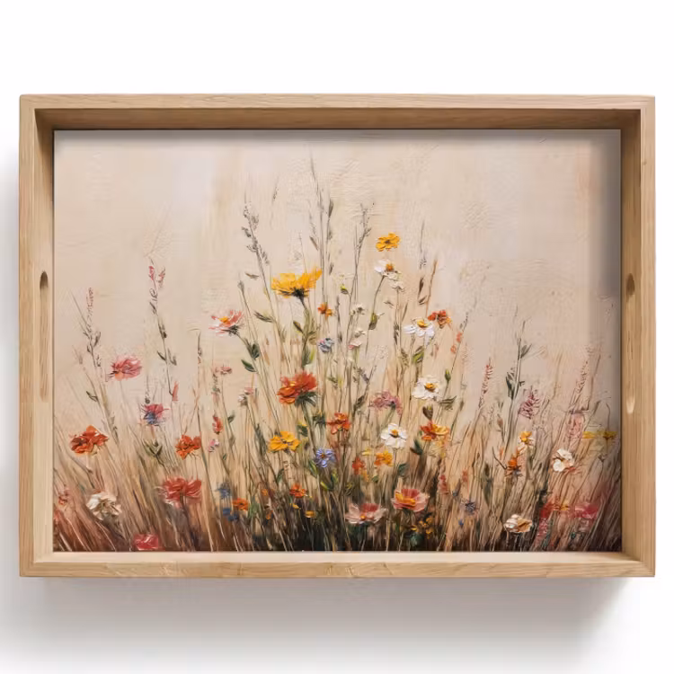 Dienblad - Wilde Bloemen Beige