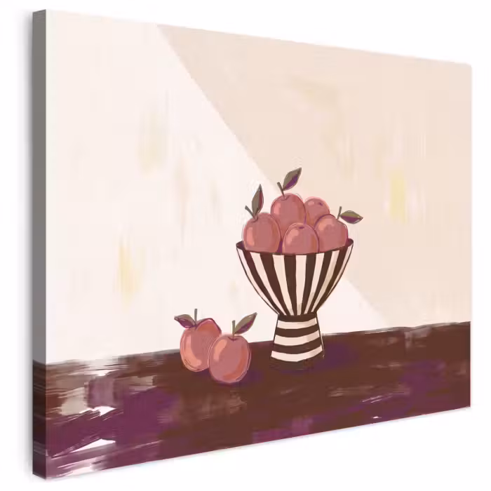 Canvas schilderij - Eten - Schaal - Stilleven - Modern - Rood