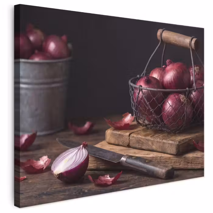 Canvas schilderij - Ui - Eten - Rustiek