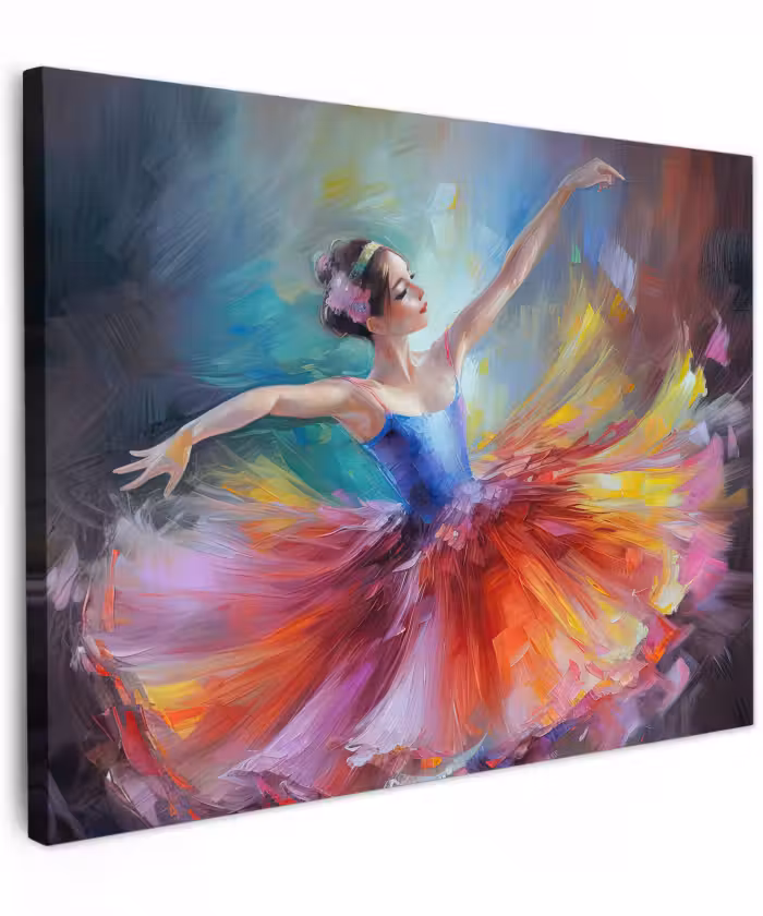Canvas schilderij - Schilderij - Olieverf - Dans - Ballerina
