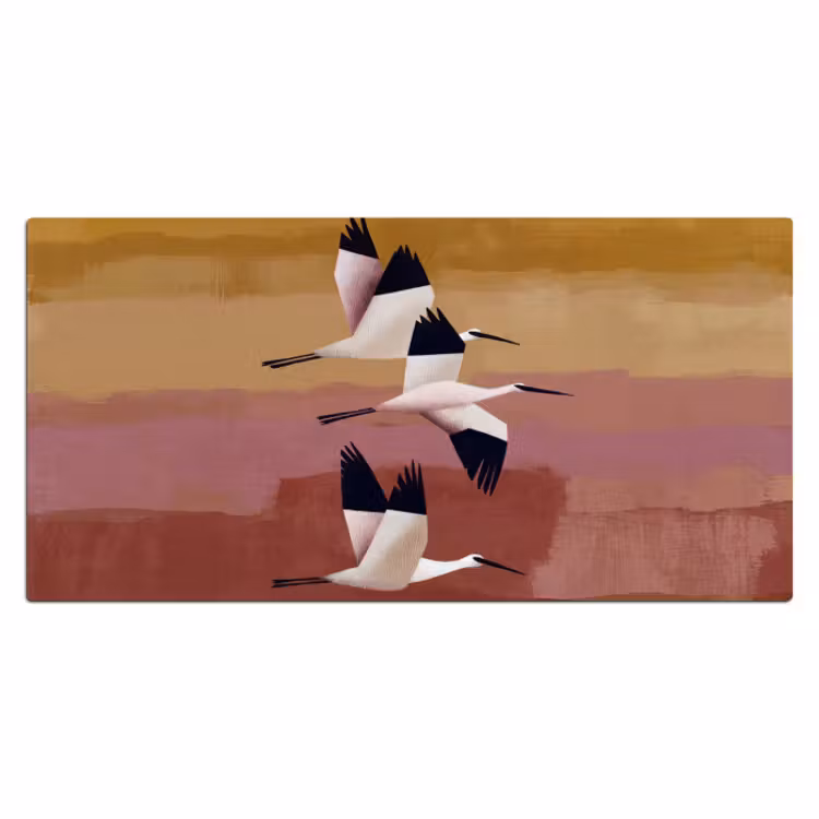 Bureau onderlegger - Vliegende Vogels Abstracte Achtergrond