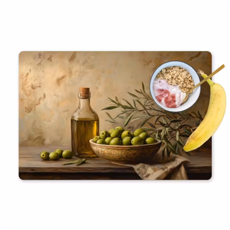 Placemat - 6 stuks - Olijven - Stilleven - Vintage