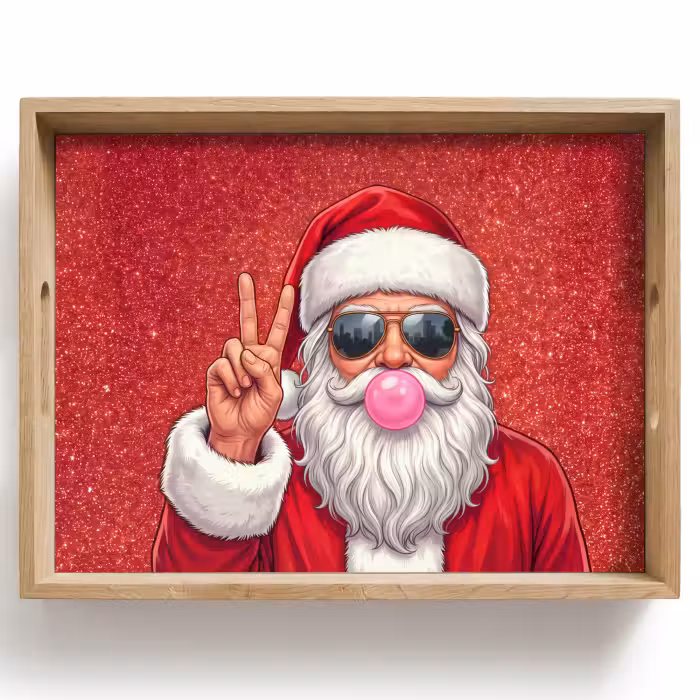 Dienblad - Kerstman - Zonnebril - Kerst