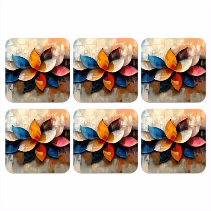 Onderzetter​ - Bloem - Abstract - Kleurrijk - Bladeren