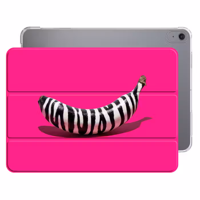 iPad hoes - Banaan - Zebraprint - Roze