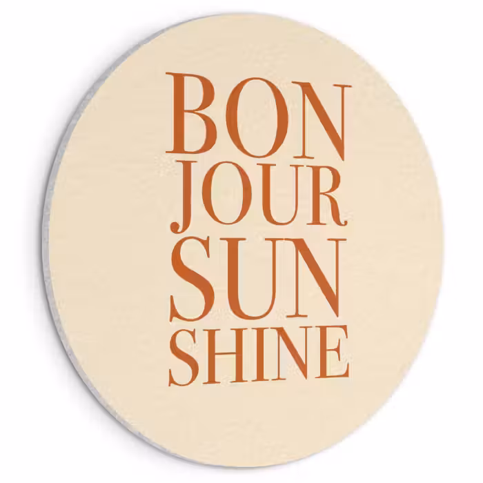 Akoestisch schilderij - Oranje - Quote - Sun