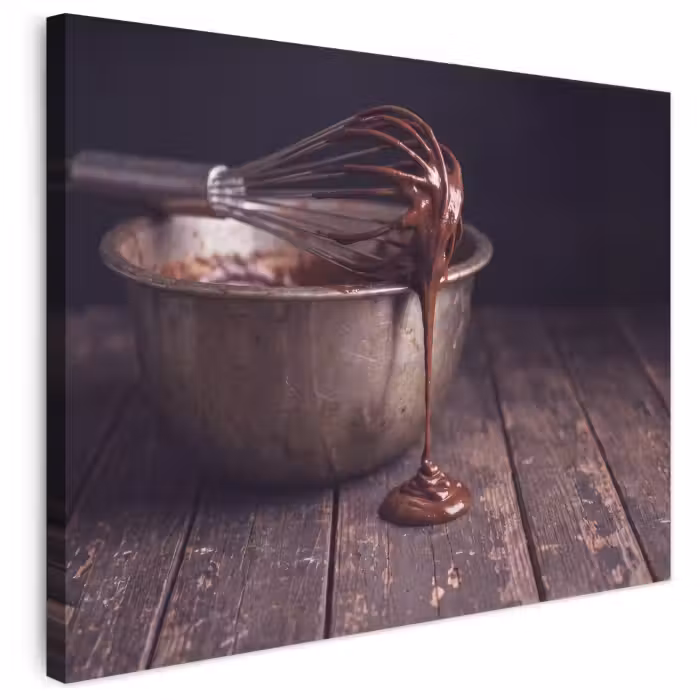 Canvas schilderij - Chocolade - Beslag - Eten