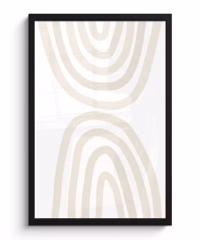 Poster met lijst - Regenboog - Pastel - Design - Abstract
