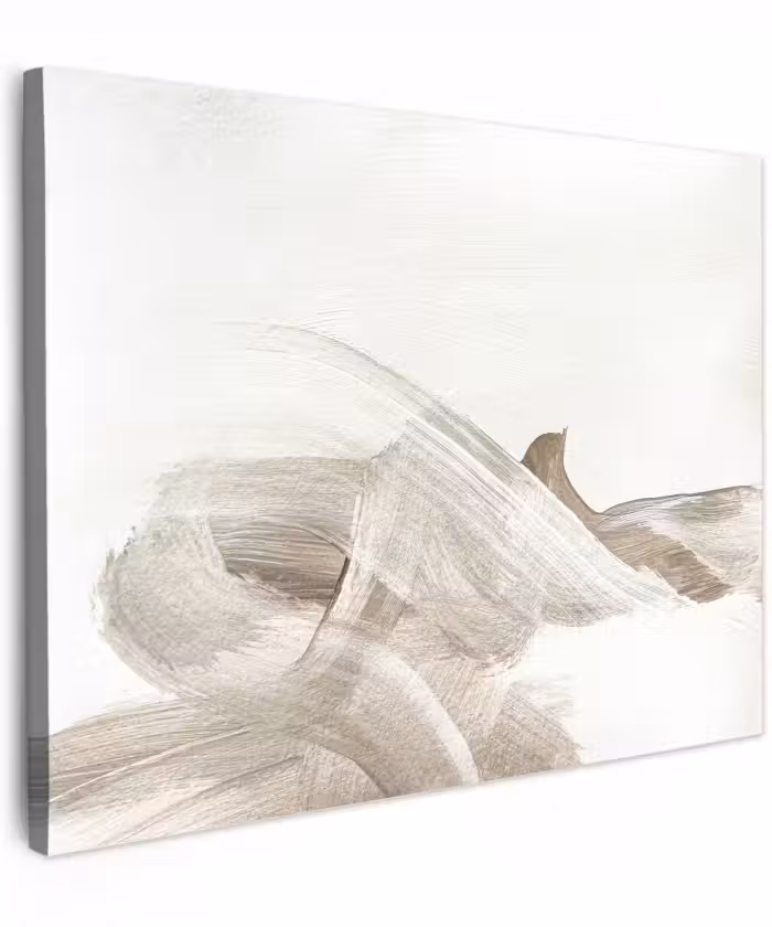 Canvas schilderij - Abstract - Moderne kunst - Beige