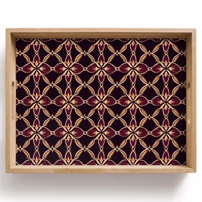 Dienblad - Symmetrisch - Tegel - Burgundy