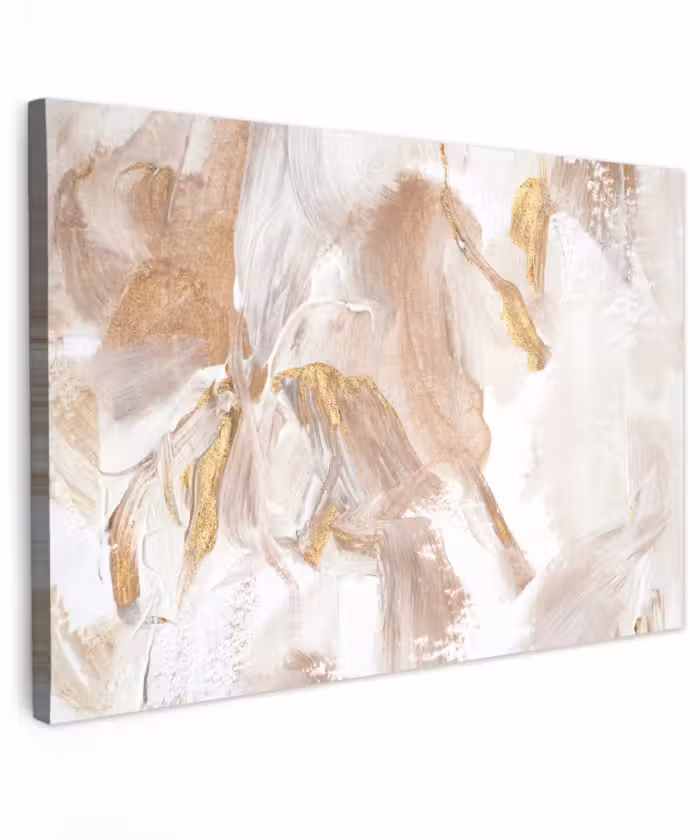 Canvas schilderij - Verf - Wit - Abstract