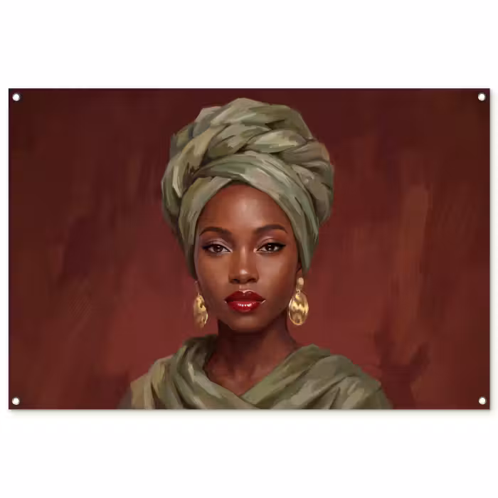 Tuinposter - Vrouw - Portret - Kunst