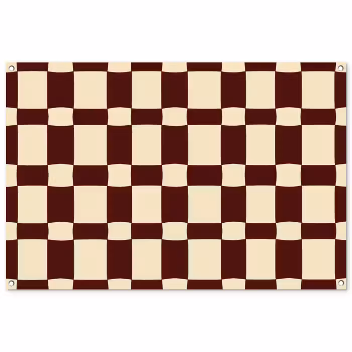 Tuinposter - Retro - Patroon - Bruin