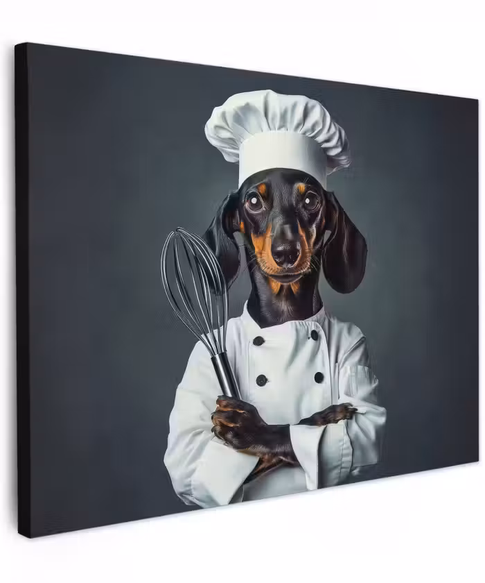 Canvas schilderij - Hond - Garde - Kok