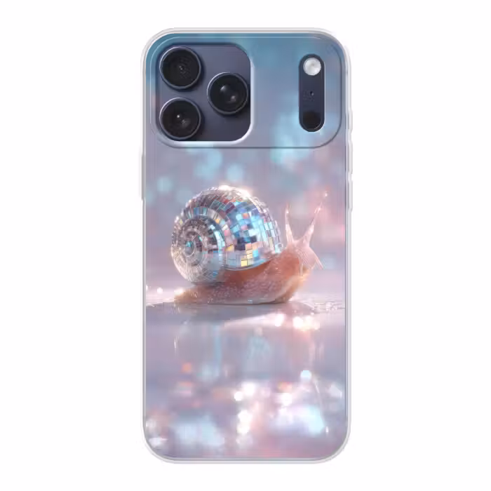 Telefoonhoesje Softcase - Slak met Discobal Huisje