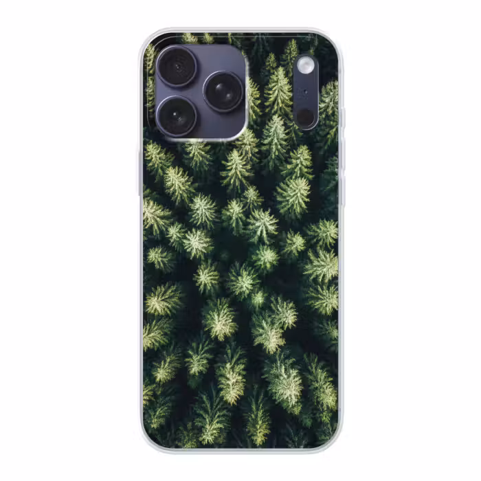 Telefoonhoesje Softcase - Dennenbos van boven Groen