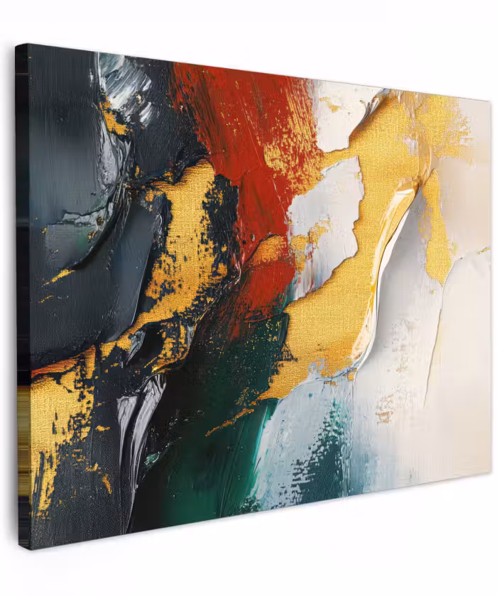Canvas schilderij - Modern - Kerst - Abstract - Goud
