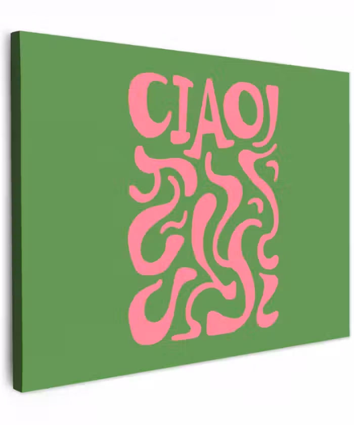Canvas schilderij - Ciao Groen