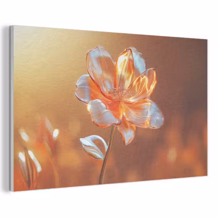 Akoestisch schilderij - Glazen - Bloem - Zonlicht