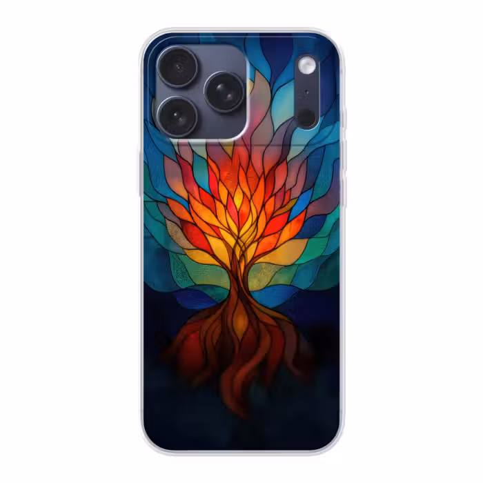 Telefoonhoesje Softcase - Boom Glas in Lood