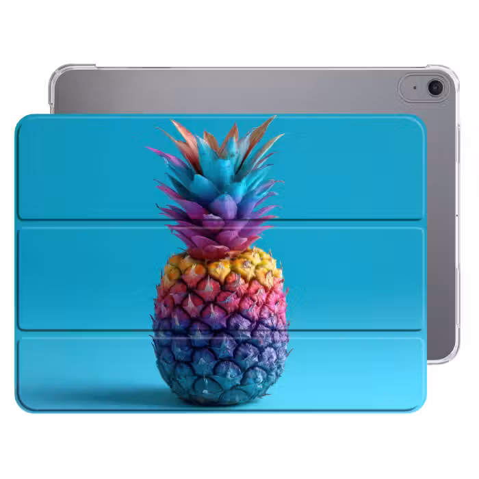 iPad hoes - Ananas - Regenboog - Blauw - Popart
