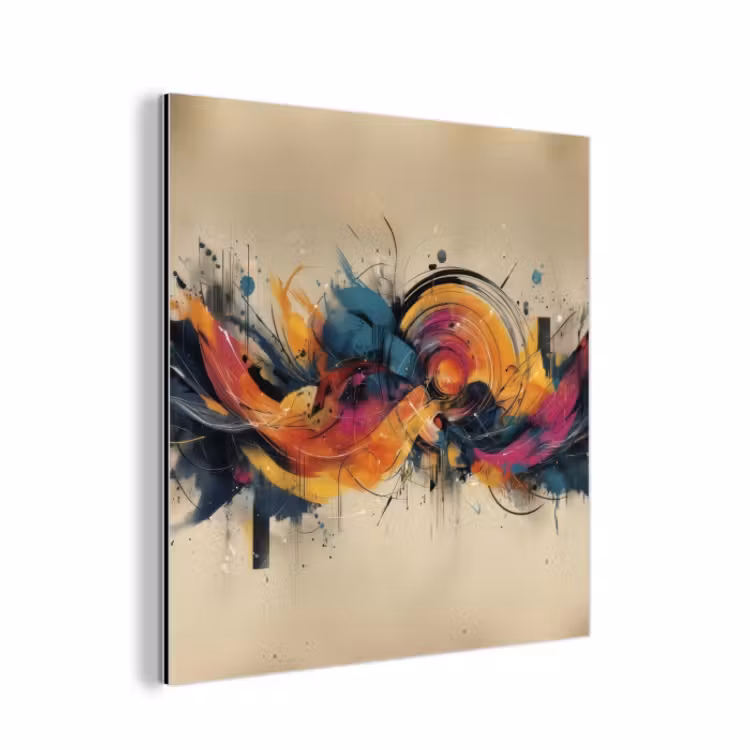 Aluminium schilderij - Abstracte Verfstreken Graffiti