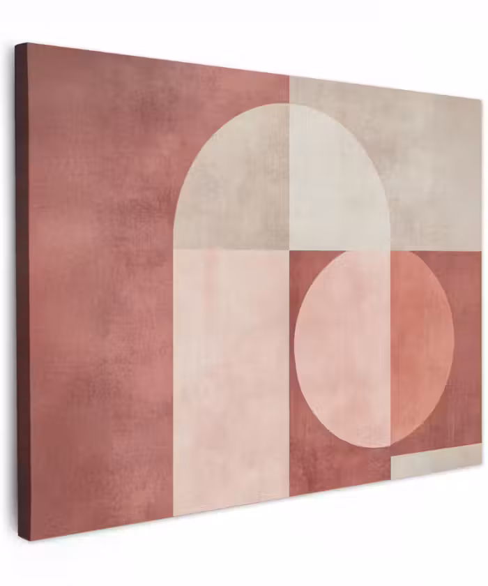 Canvas schilderij - Figuren - Abstract - Roze