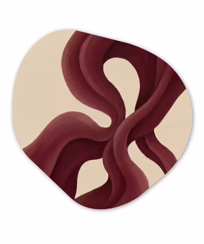 Organisch schilderij - Forex - Vormen - Abstract - Rood