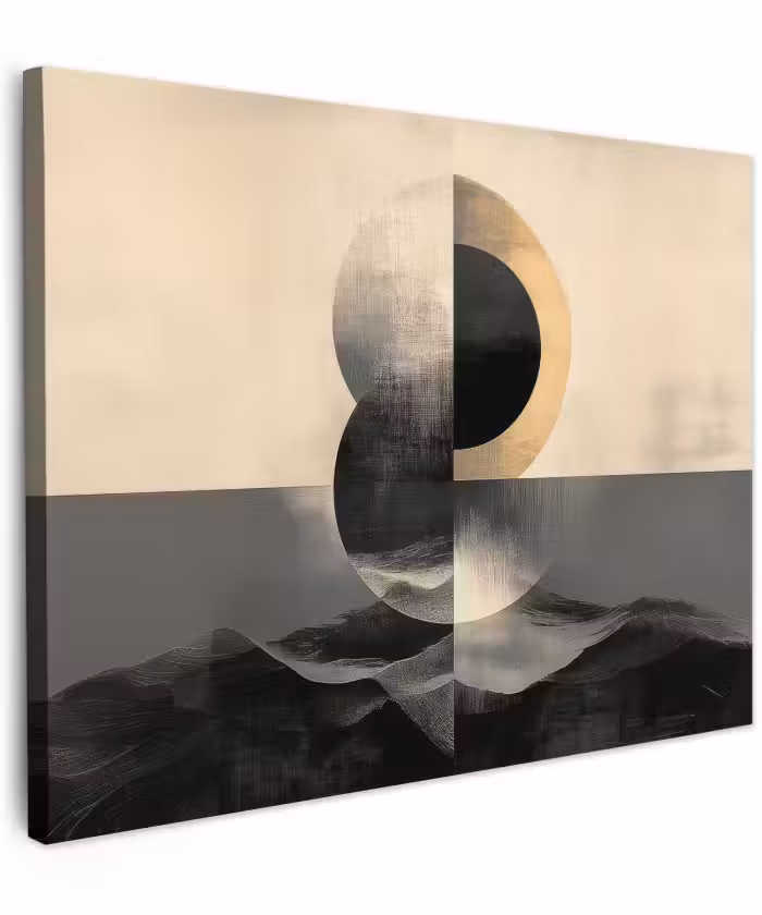 Canvas schilderij - Cirkels - Schaduw - Abstract
