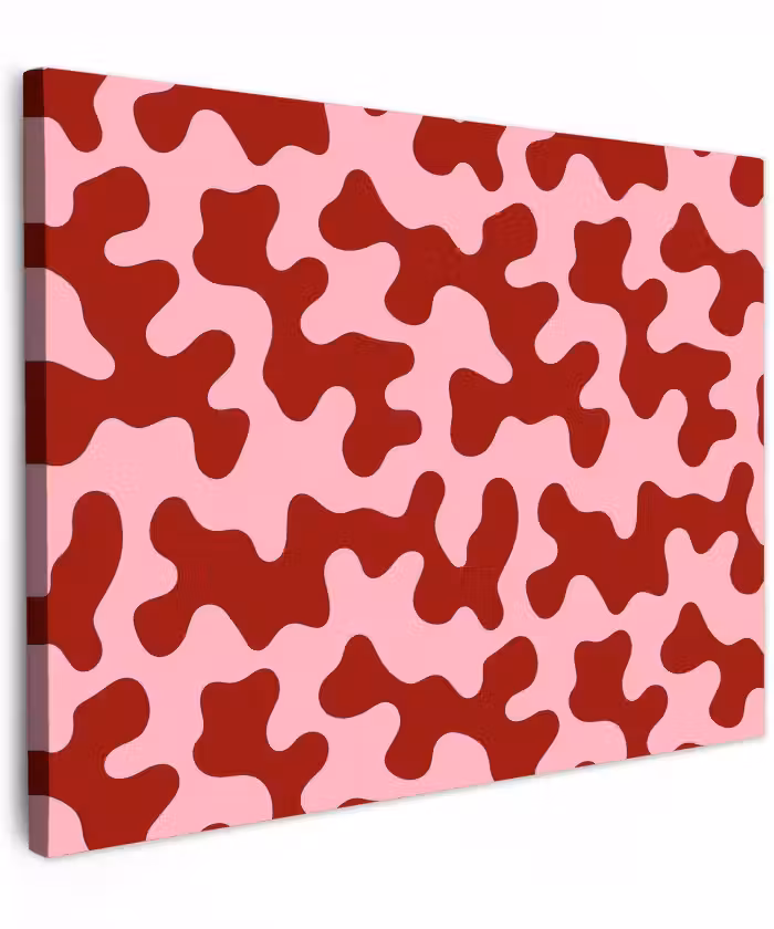 Canvas schilderij - Modern - Abstract - Rood