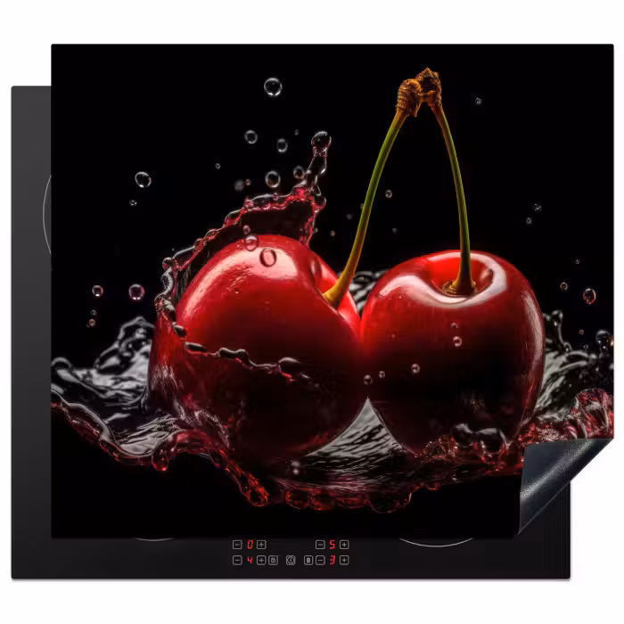 Inductie beschermer - Kersen - Rood - Fruit - Water - Zwart