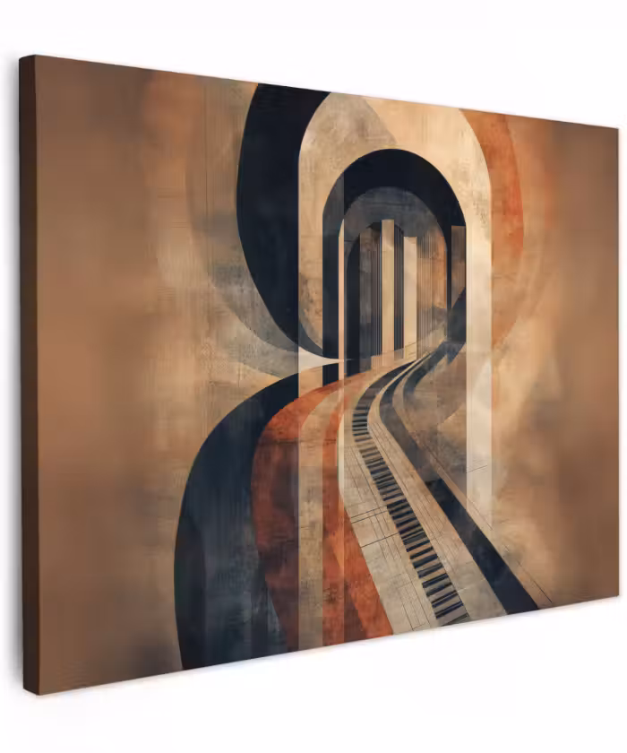 Canvas schilderij - Piano - Toetsen - Abstract