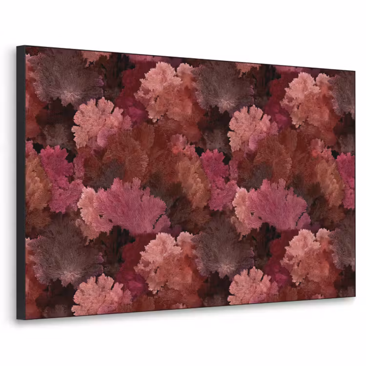 Art Frame - Koraal Patroon Roze Bordeaux