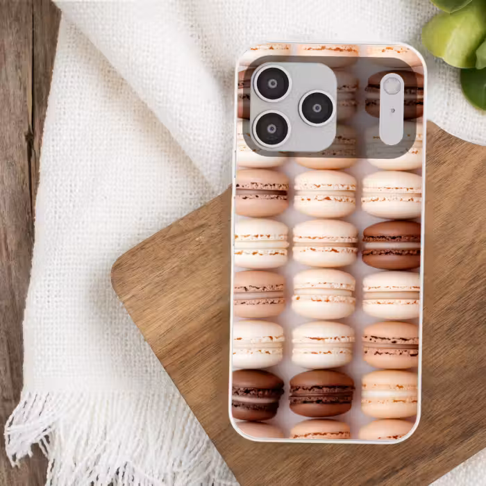 Telefoonhoesje Softcase - Macarons Beige