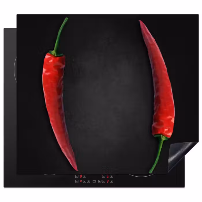 Inductie beschermer - Rode Chilipepers