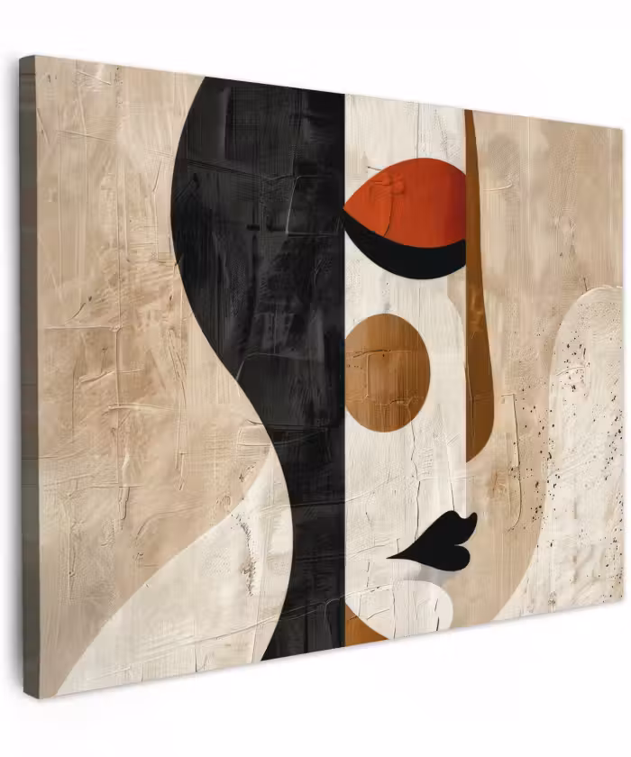 Canvas schilderij - Moderne kunst - Vrouw - Wit - Abstract