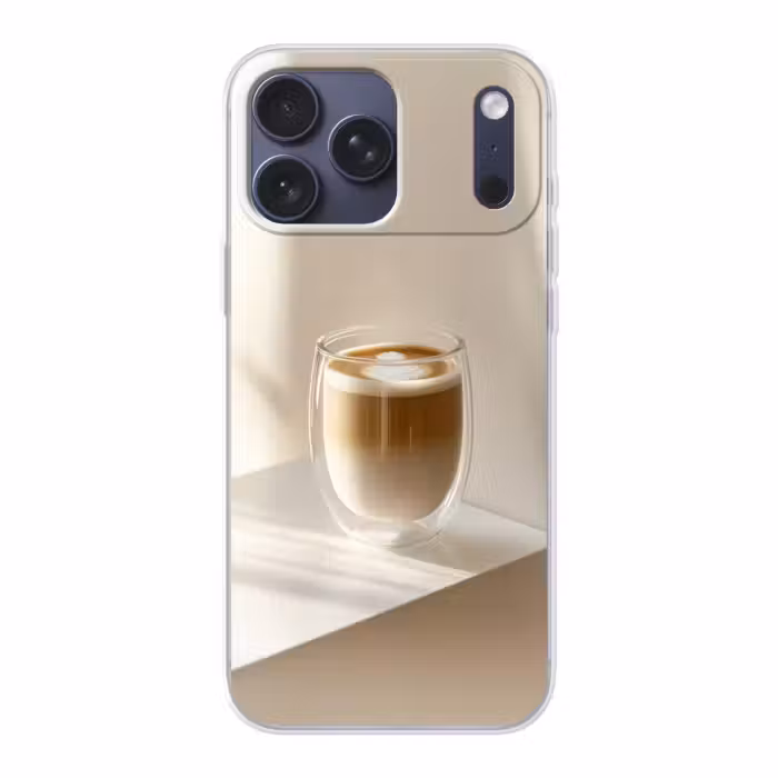 Telefoonhoesje Softcase - Latte Macchiato Dubbelwandig Glas