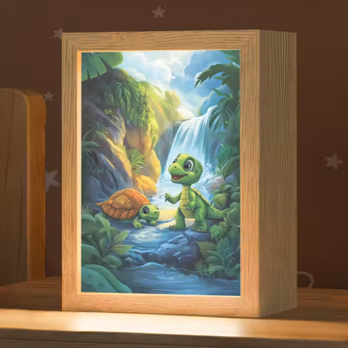 Nachtlampje - Schildpad - Dino - Jungle - Waterval