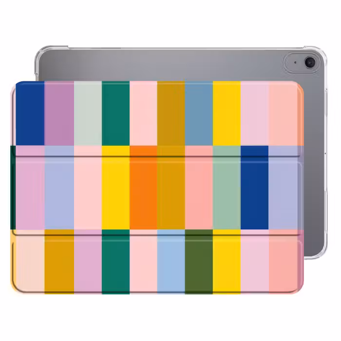 iPad hoes - Stroken - Blauw - Patroon - Abstract
