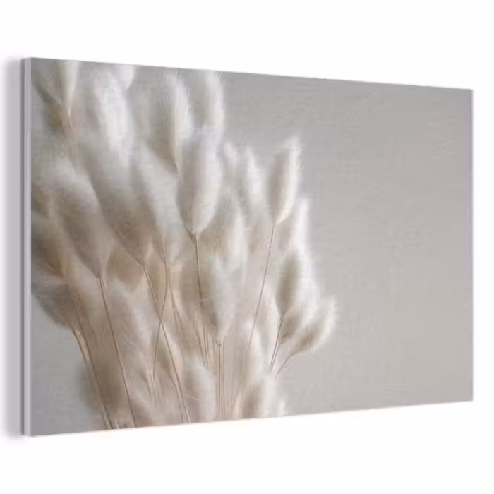 Akoestisch schilderij - Pluimen - Beige - Minimalistisch