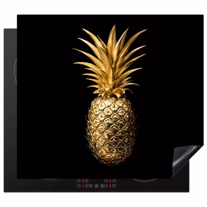 Inductie beschermer - Ananas - Zwart - Goud - Luxe
