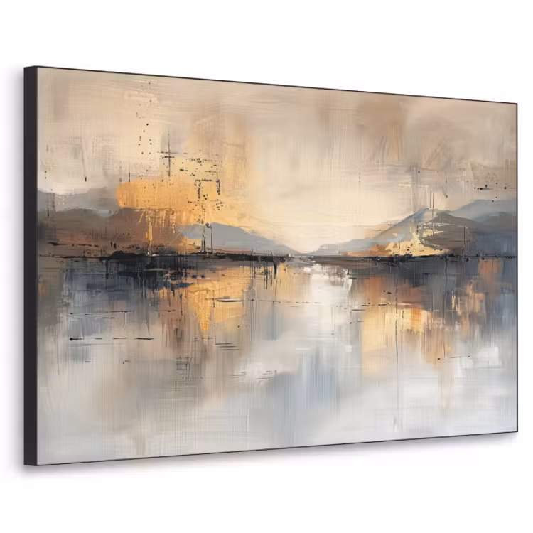 Art Frame - Abstract Landschap met Weerspiegeling