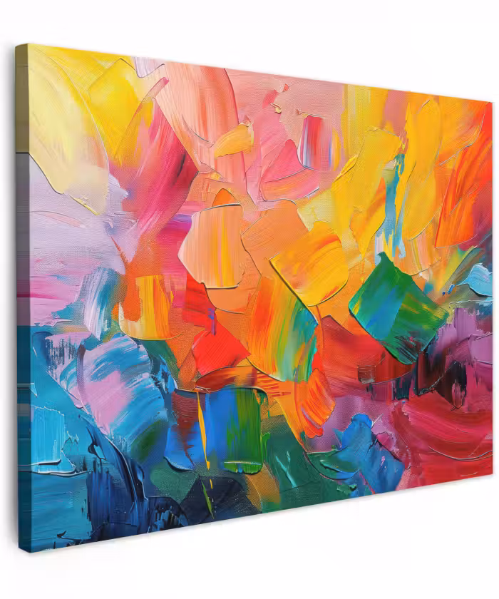 Canvas schilderij - Abstract - Verflook - Modern - Kleurrijk