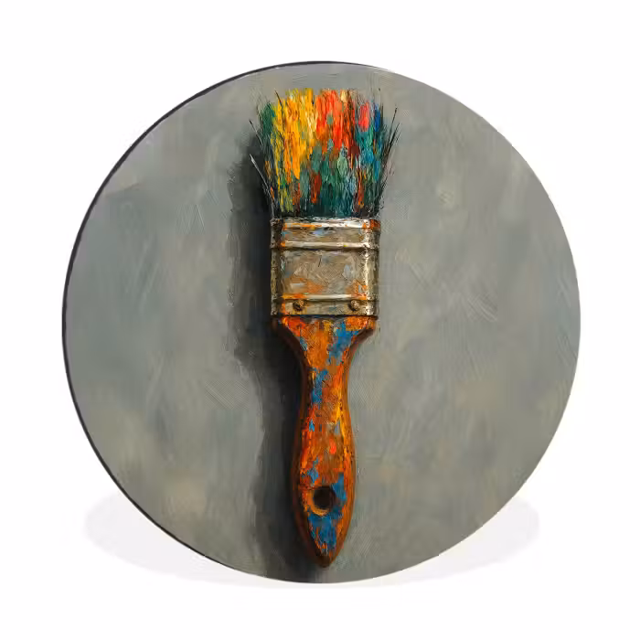 Wandcirkel - aluminium - Verf - Kwast - Schilderij