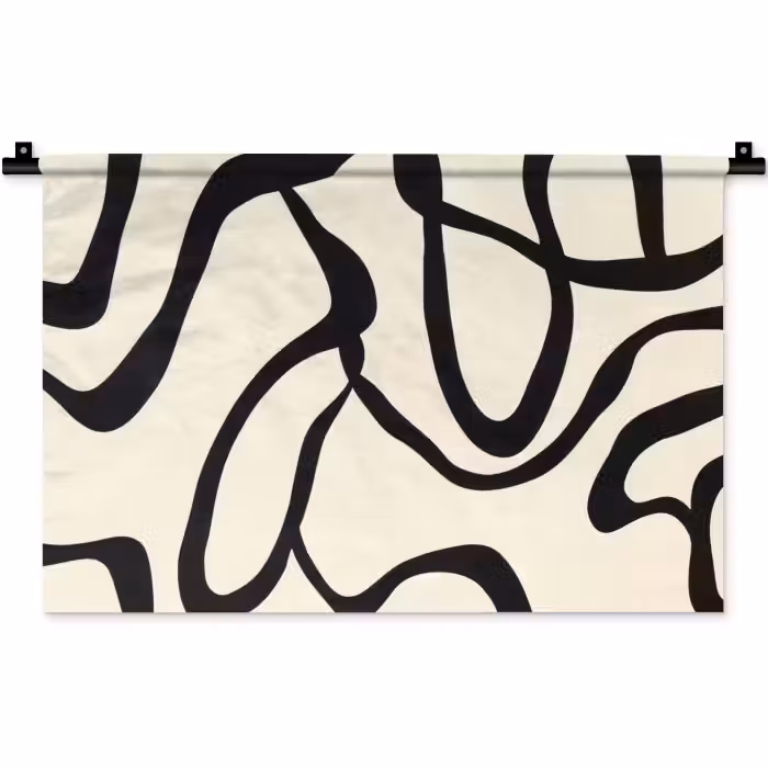 Wandkleed - Abstract - Lijnen - Modern - Beige