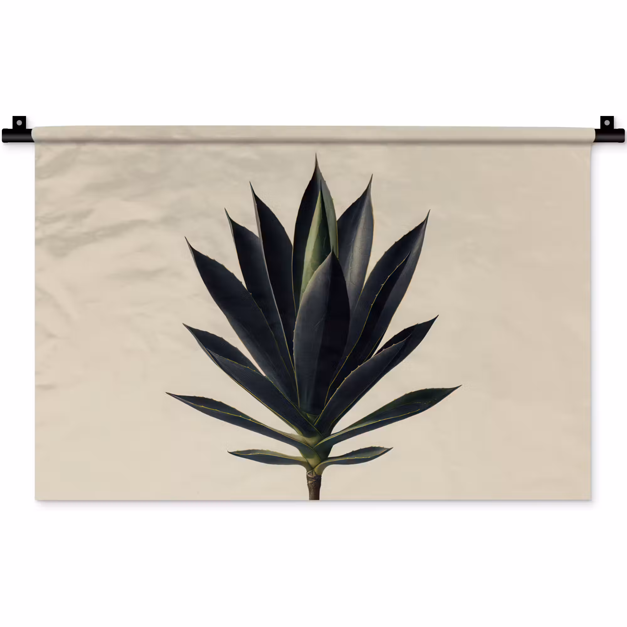 Wandkleed - Agaveplant - Symmetrisch - Groen